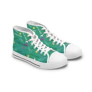 Walk by Faith Women&#39;s High Top Sneakers Inspirational Sneakers Hearts Stars Tennis Shoes Teen Sneakers Faith Walk Shoes Cool Skater Sneakers
