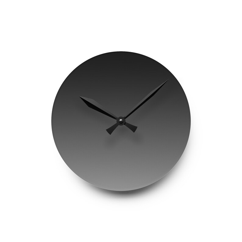 Storm Modern Wall Clock Contemporary Clock Black and Gray Ombré Modern ...
