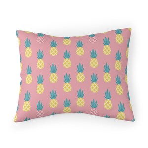 Pink Pineapple Pillow Sham Tropical Sham Beach Pillow Sham Beachy Sham Sweet Fruit Pillow Sham Tropical Beach Bedroom Pillow Cover 2 sizes