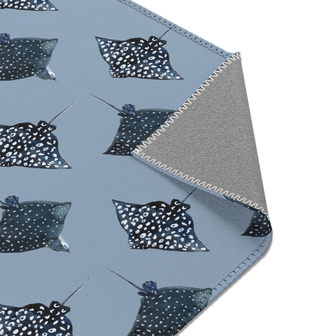 Ray Rug Spotted Eagle Ray Rug Dusk Blue Coastal Rug Tropical Bedroom Rug Beach ...