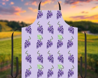 Groovy Grapes Cooking Apron Cookout Barbecue Grill Out Picnic Housewarming Gift Chef Kitchen Party Apparel Fresh Fruit Cooking Smock Gift