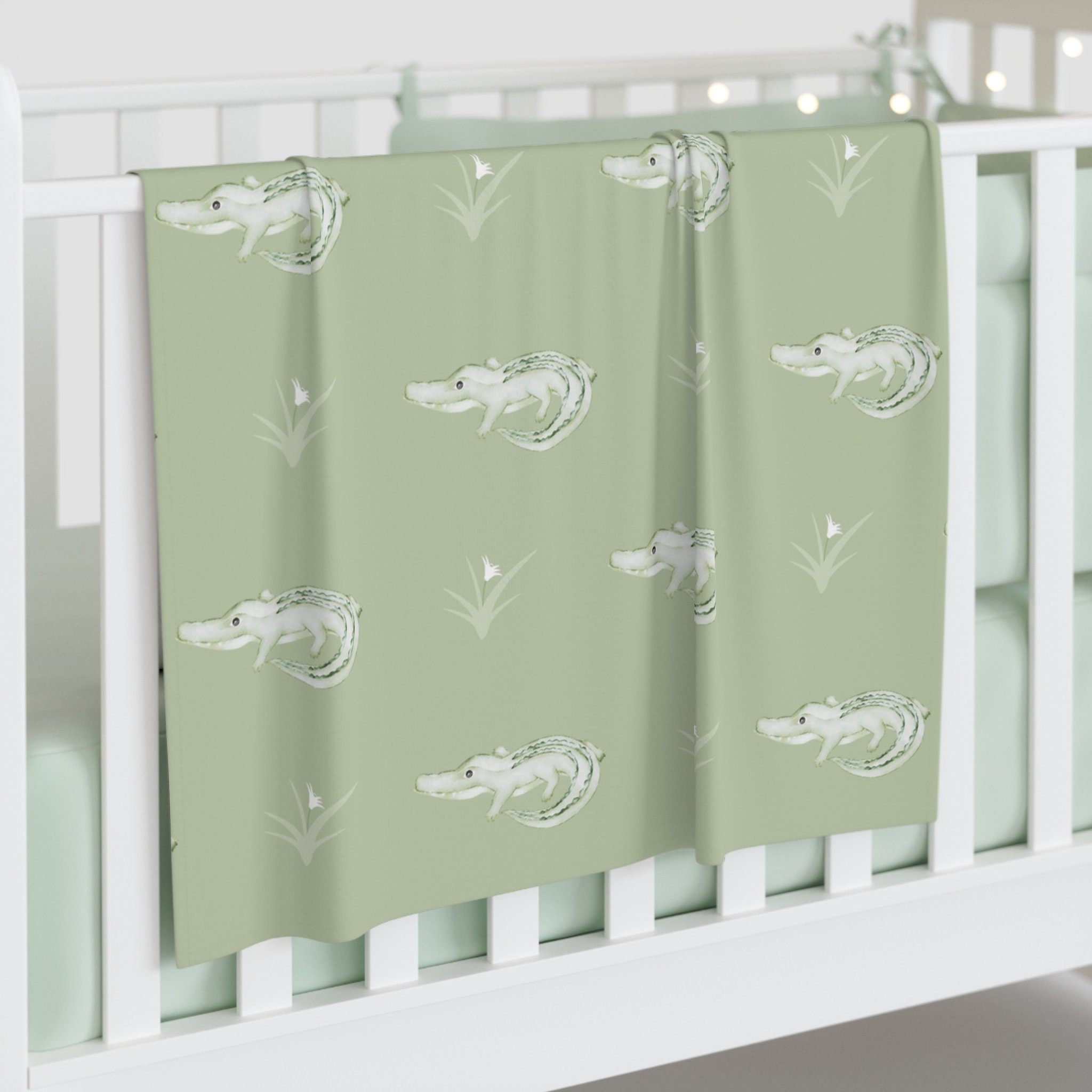 Alligator crib bedding sales