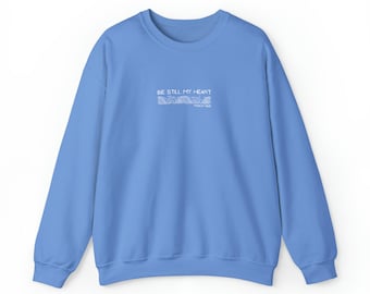 Be Still My Heart Sudadera Ocean Waves Sudadera Cristiana Sudadera Playa & Surf Sudadera Salmos 46:10 Verso Bíblico Ropa de Playa