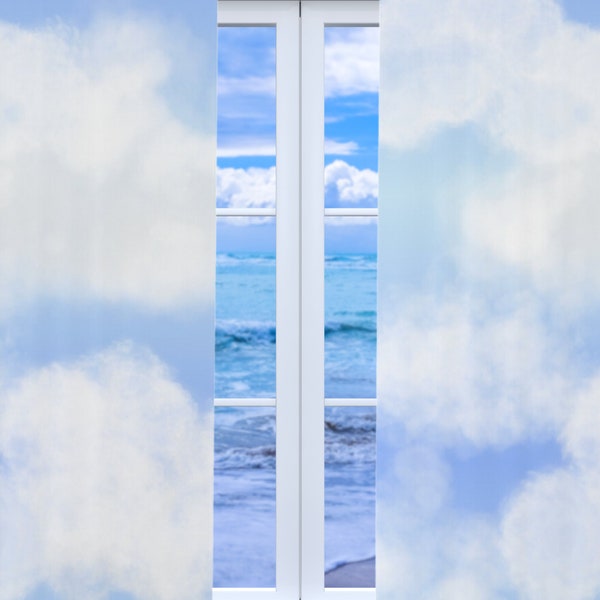 In den Himmeln Weiße Wolke Vorhang Traum Leben Wohnkultur Wunderlich Himmel Verdunkelung Fenster Vorhang Blau Himmel Fantasie Schlafzimmer Engel Wolke Drapieren