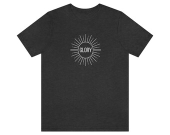 T-shirt Gloire | Gloire de Dieu | T-shirt chrétien | Gloire Soleil | T-shirt à manches courtes en jersey Faith