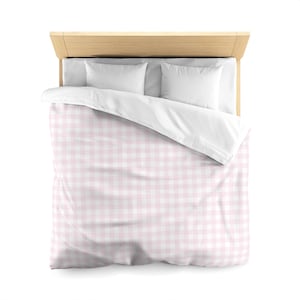 Housse de couette Vichy Couette texturée Couette Vichy Housse de couette Vichy rose Couette à carreaux Housse de couette de luxe à carreaux Literie Vichy