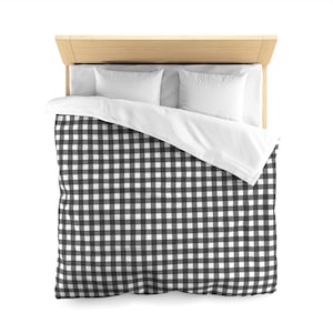 Gingham Glam Duvet Cover Textured Comforter Gingham Duvet Light Duvet Gingham Cover Checkered Duvet Plaid Luxury Duvet Cover Gingham Bedding