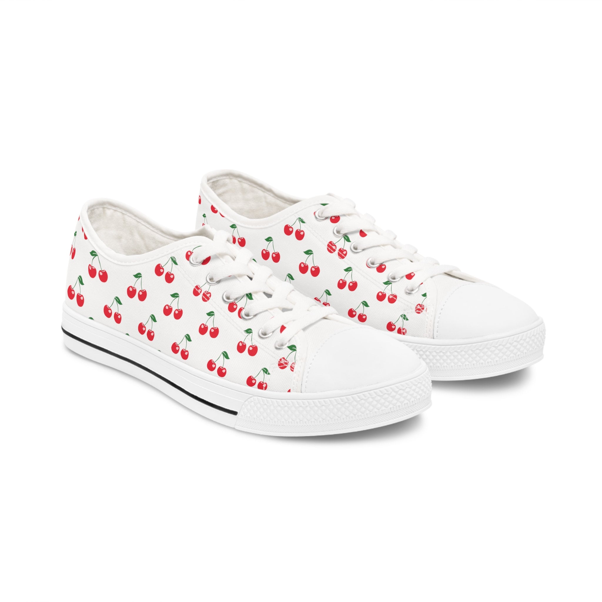 chaerry ページ Cheery Cherry Women's Low Top Sneakers Retro Cherries