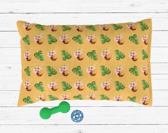 Kokosnoot drankjes huisdierbed Island Oasis fleece hondenbed Beachy hondenkattenbed Tropisch huisdierbed Harig beddengoed voor vrienden Coastal Dog Bed Beach Pet Bed