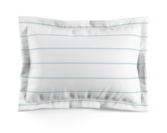 Peaceful Palms Pillow Sham Vintage Beach Pillow Sham Light Blue Stripes Sham Bedroom Pillow Case Island Bedding Tropical Vacation Bedding