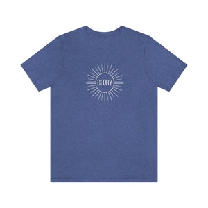 Glory T-shirt God's Glory Christian T-shirt Glory Sun Faith Jersey Short Sleeve Tee image 7