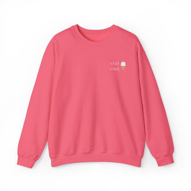 Besticktes Stay Cool Eis-Sweatshirt Süßer Sommer-Dessert Pullover Spaß Gefrorenes Leckerli-Pullover Feinschmecker-Sweatshirt Einzigartiger Eis-Liebhaber Bild 8