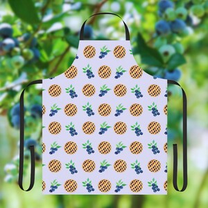 Best Blueberry Pie Apron Cooking Smock Cookout Barbecue Grill Out Items Country Kitchen Housewarming Gift Fresh Fruit Collection