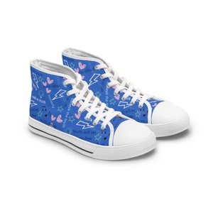 Walk in Truth Women&#39;s High Top Sneakers Inspirational Sneakers Stars & Hearts Tennis Shoes Teen Sneakers Truth Walk Shoes Cute Star Sneakers