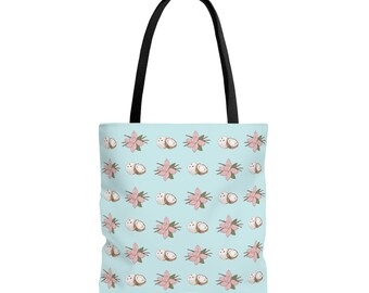 Coco Loco Bag Island Oasis draagtas Tropische draagtas Tropische reistas met kokosnoot- en hibiscusbloemen Strandhandtas Strandtas Schooltas