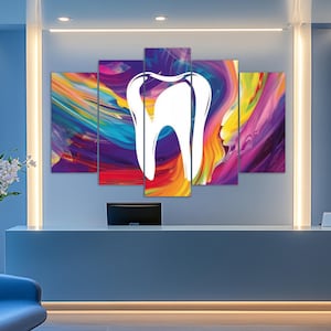Abstrakter Zahn Druck, Abstraktes Büro Poster, Geschenk für Sie, Zahnarzt Geschenk, Kieferorthopäde, Geschenk für Sie, Geschenk für Kieferorthopäde