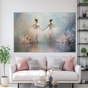 Ballet Painting, Ballet Canvas Print, Ballet Wall Art, Ballerina Gift, Ballerinas Print