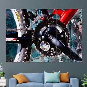 Abstract Cycling Canvas Print, Cycling Wall Art, Cycling Painting, Cycling Gift