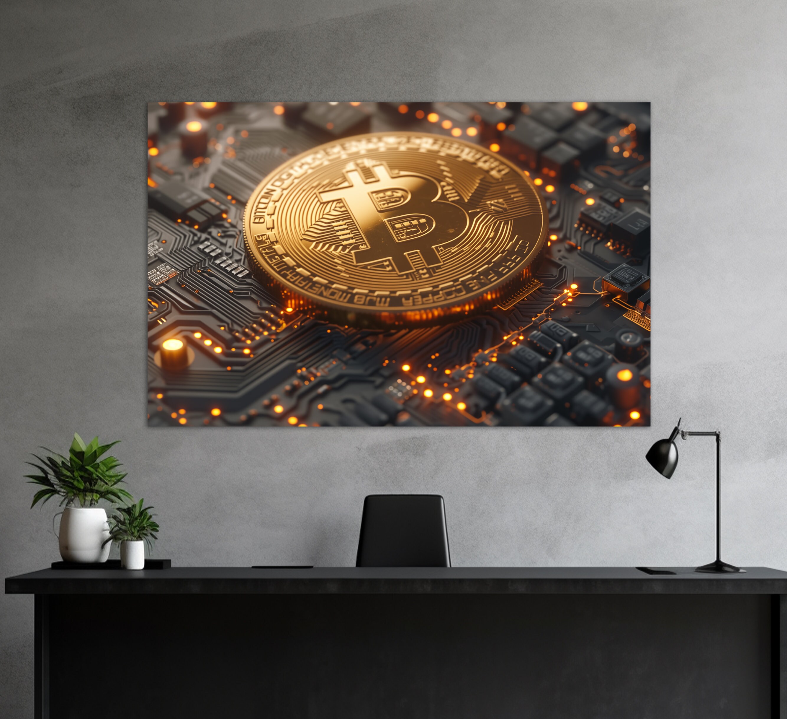 Crypto Wall Art, Large Bitcoin Canvas Print, Crypto Trader Gift, Crypto  Office Wall Decor, Crypto Investor Gift, Ready to Hang