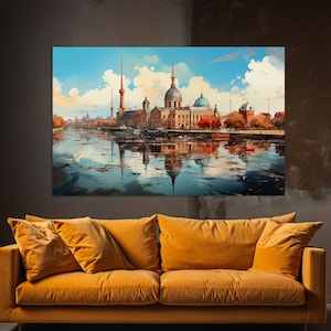 Berlin Canvas Print, Abstract Berlin Painting, Berlin Wall Art, Germany Canvas Art