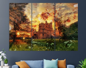 Wollaton Hall, Nottingham Canvas Print, Nottingham Painting, Nottingham Wall Art, England Wall Art