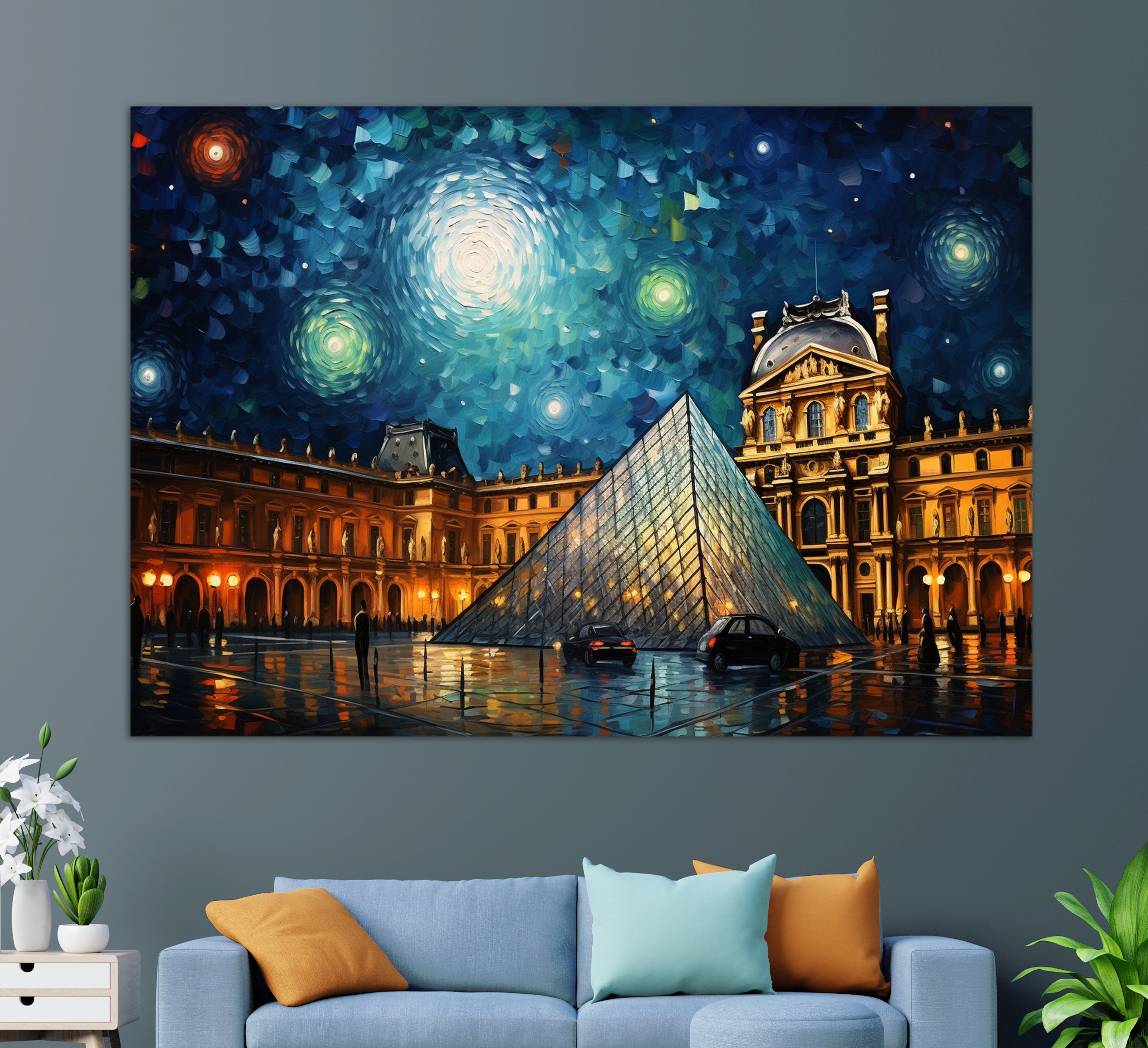 国内初の直営店 Louvre Van Art Wall Paris Abstract Print, Canvas Style Gogh アート・デザイン・音楽
