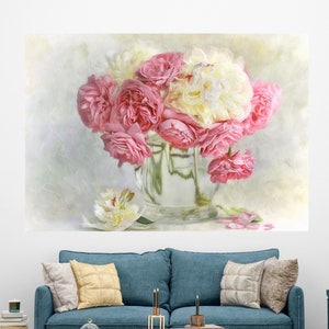 Floral Wall Art, Roses Canvas Print, Flowers Painting, Roses Painting, Floral Wall Decor