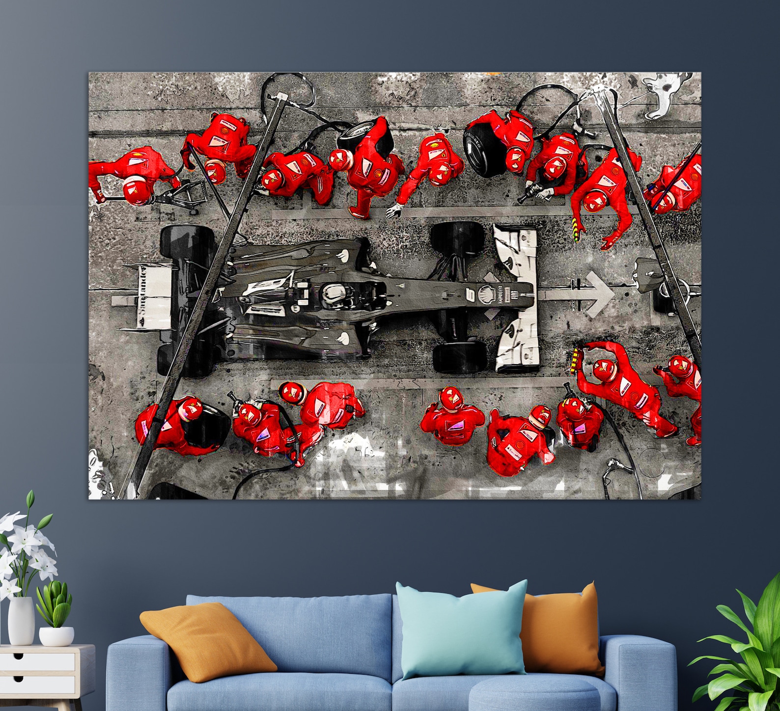 Formula One Wall Art Formula 1 Canvas Print Ferrari Etsy