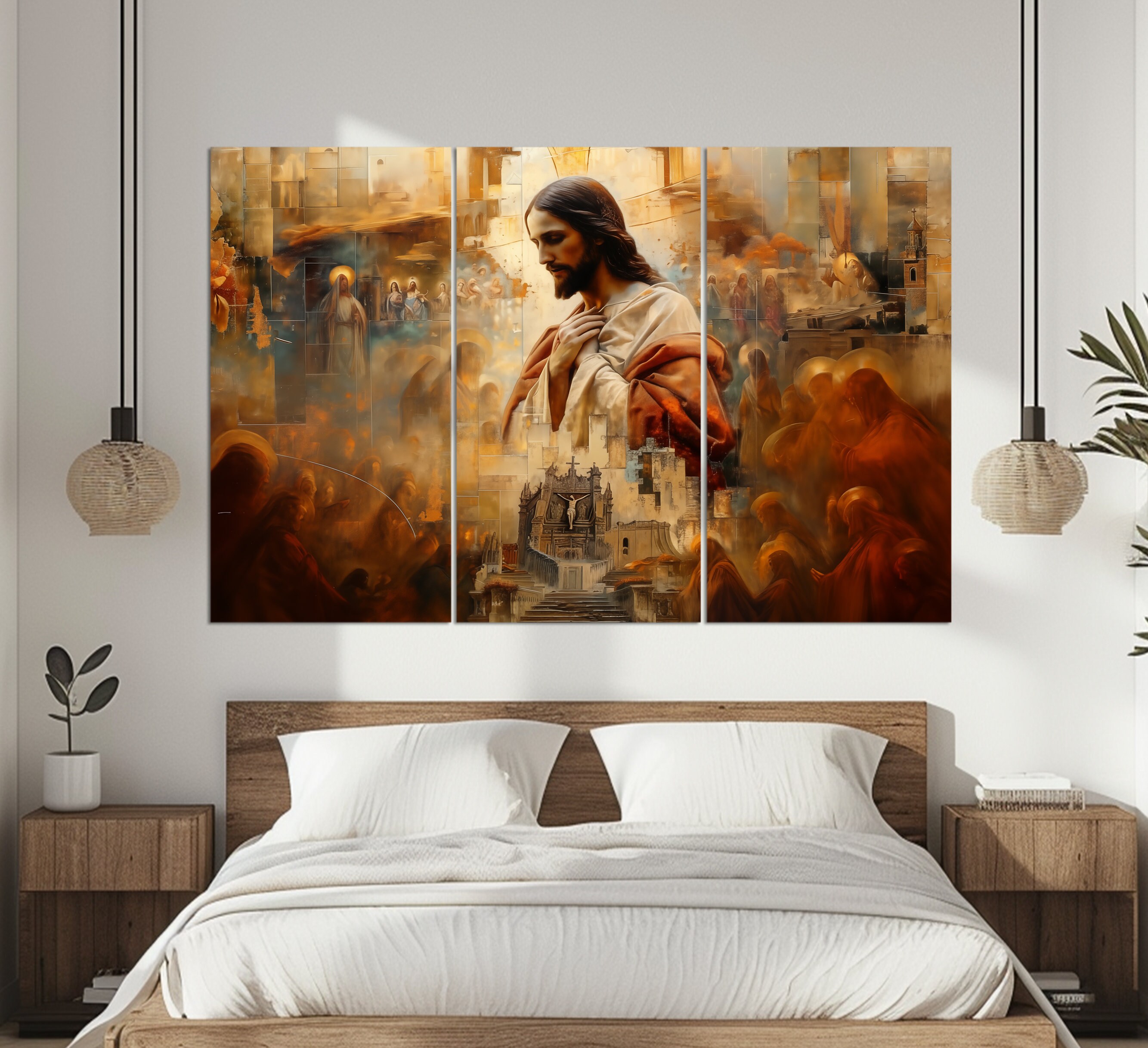 Jesus Christ Canvas Print, Jesus Christ Painting, Religious Wall Art ...
