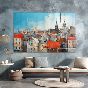 Vintage Bremen Painting, Bremen Canvas Print, Bremen Wall Art, Germany Wall Art