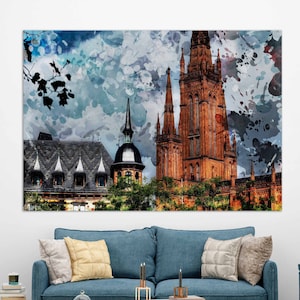 Arte mural de Wiesbaden, impresión en lienzo de Wiesbaden, pintura de Wiesbaden, arte en lienzo de Alemania