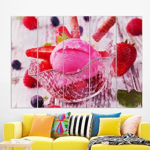 Eis Wandkunst, Eis Leinwand Druck, Eis Druck, Cafe Wand-Dekor, Küchen Wandkunst