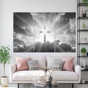 Religious Wall Art, Cross Painting, Bible Wall Art, Religious Wall ...