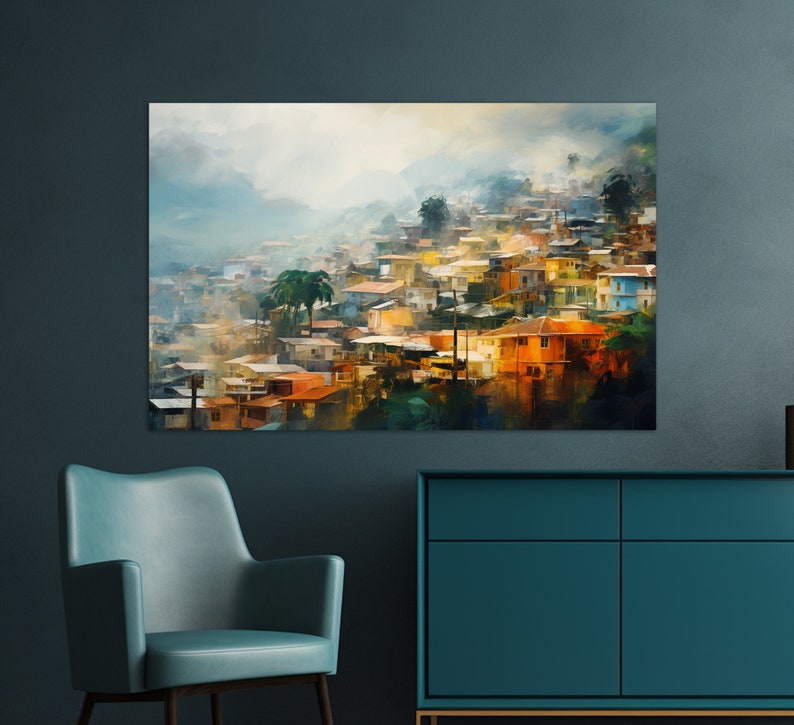 Tegucigalpa Canvas Print, Tegucigalpa Painting, Honduras Wall Art, Honduras Canvas Art image 7