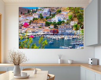 Hydra Island, Greece Canvas Art, Hydra Painting, Hydra Wall Art, Hydra Canvas Print