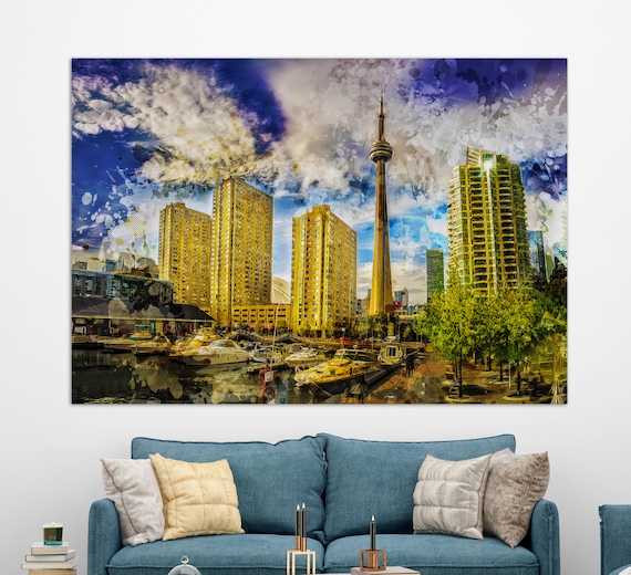 Toronto Wall Art Toronto Canvas Print Toronto Painting Etsy