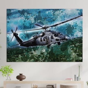 Sikorsky HH-60 Pave Hawk Canvas Print, Military Helicopter Wall Art, Aircrafts Wall Art, Sikorsky Pilot Gift