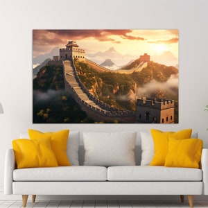 China Wall Art, The Great Wall Of China Canvas Print, China Wall Painting, Chinese Gift, China Wall Art
