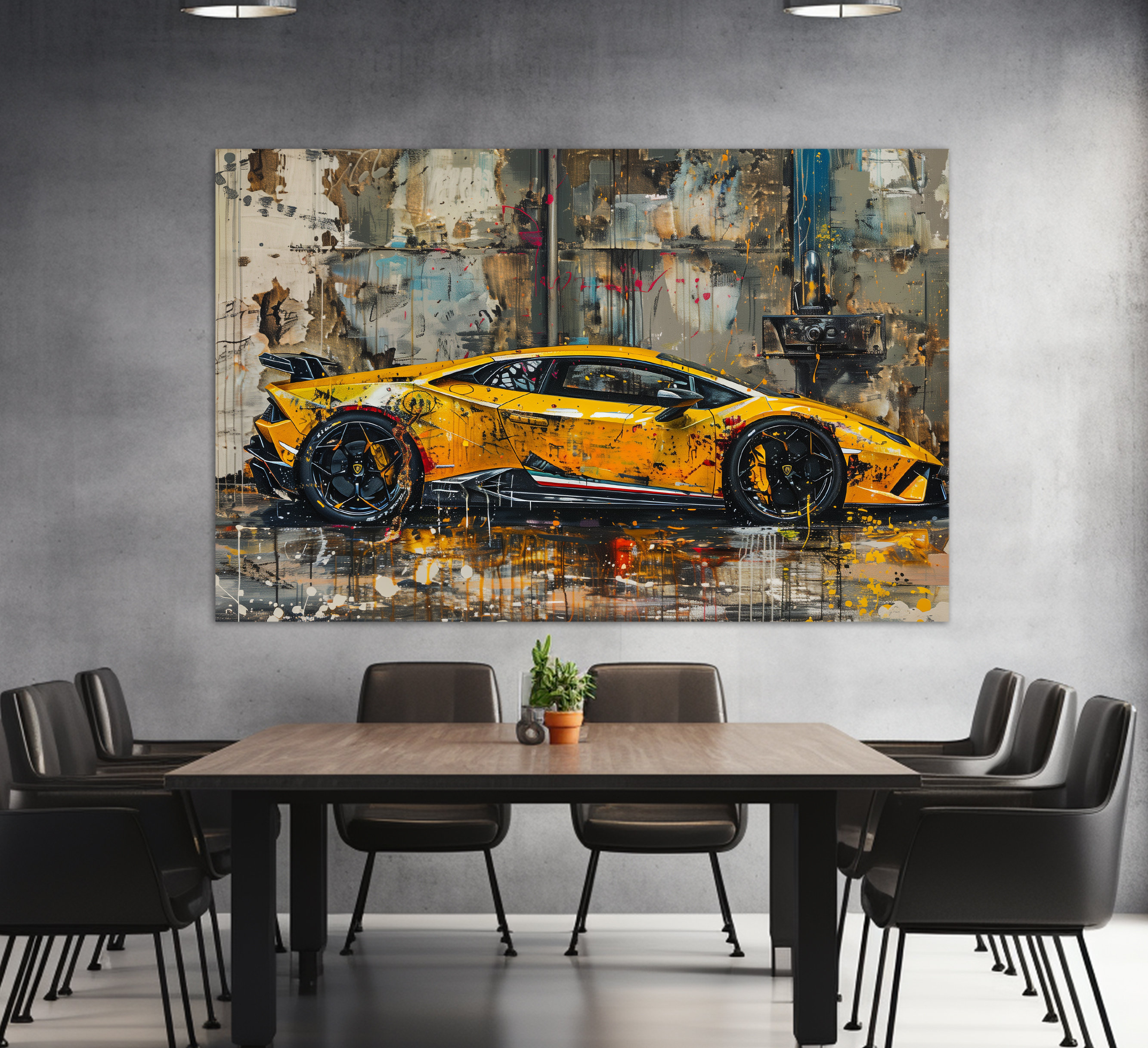Lamborghini Huracan Canvas Print, Lamborghini Painting, Sport Cars Wall ...
