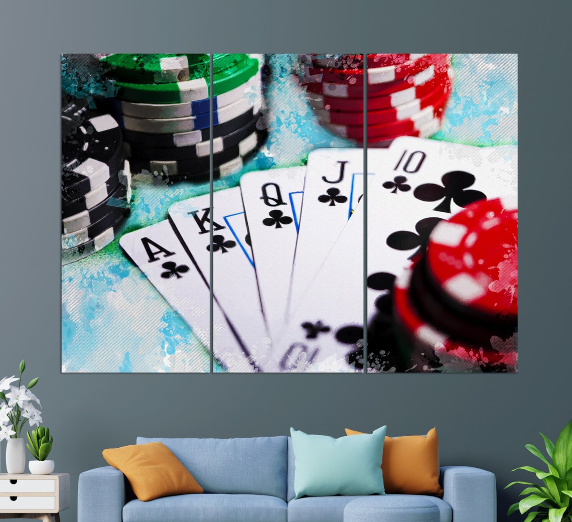 Poker room wall art