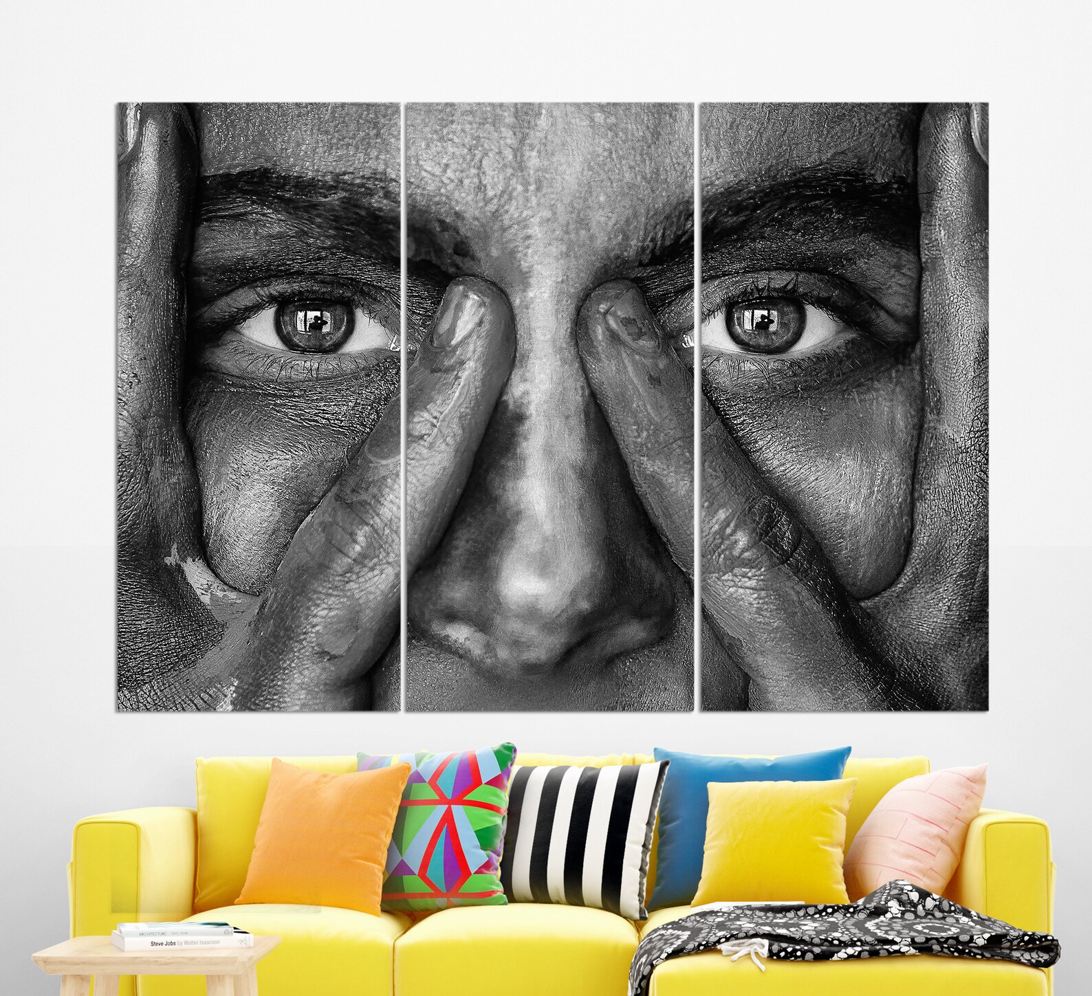 Body Paint Wall Art Colorful Woman Face Canvas Print Faces - Etsy