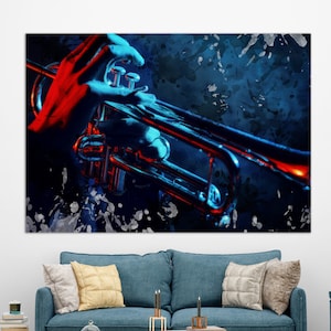 Jazz Wall Art, Jazz Canvas Print, Jazz Painting, Jazz Fan Gift, Jazz Club Wall Decor