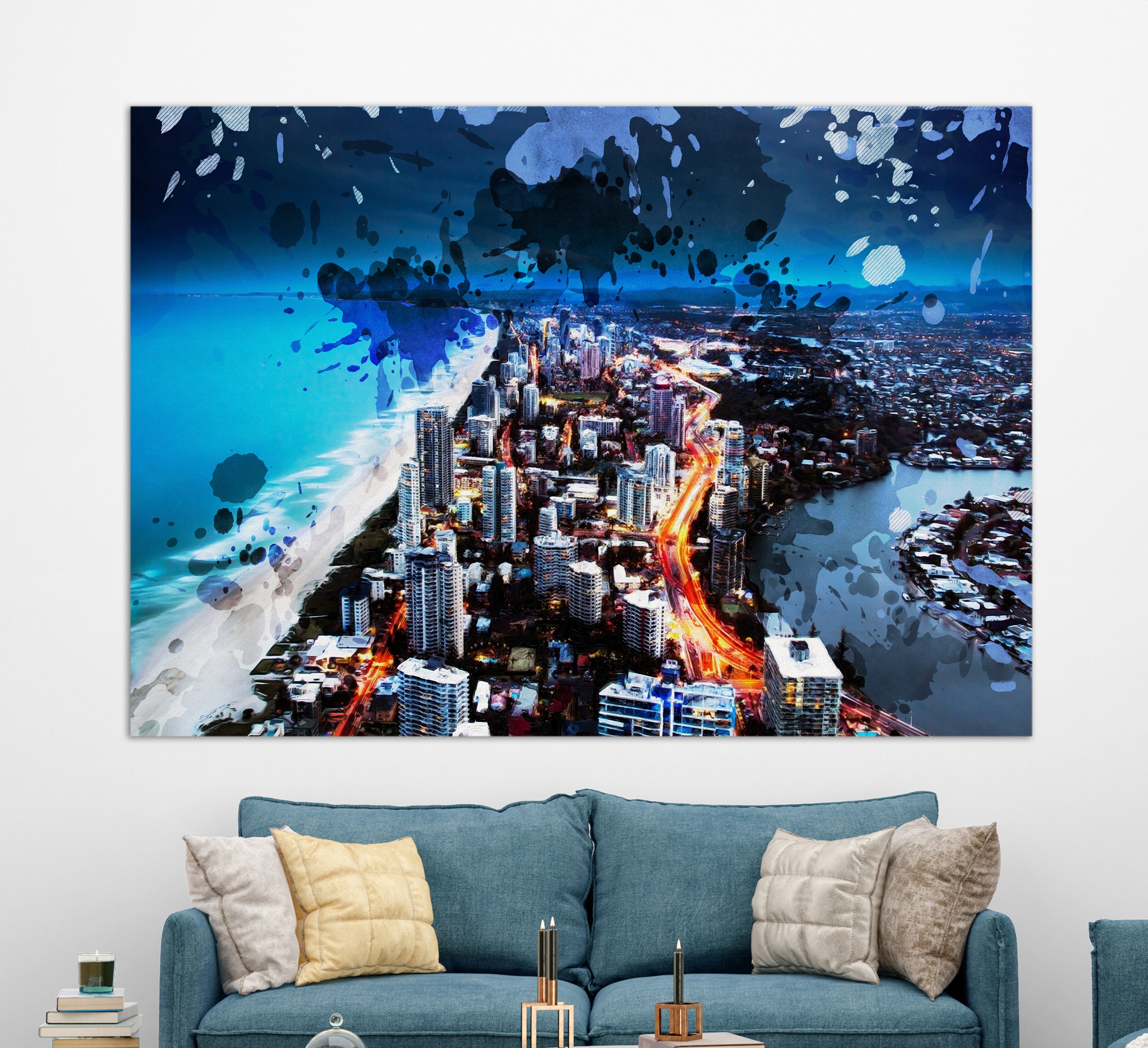 Gold Coast Canvas Print Gold Coast Skyline Gold Coast Etsy UK