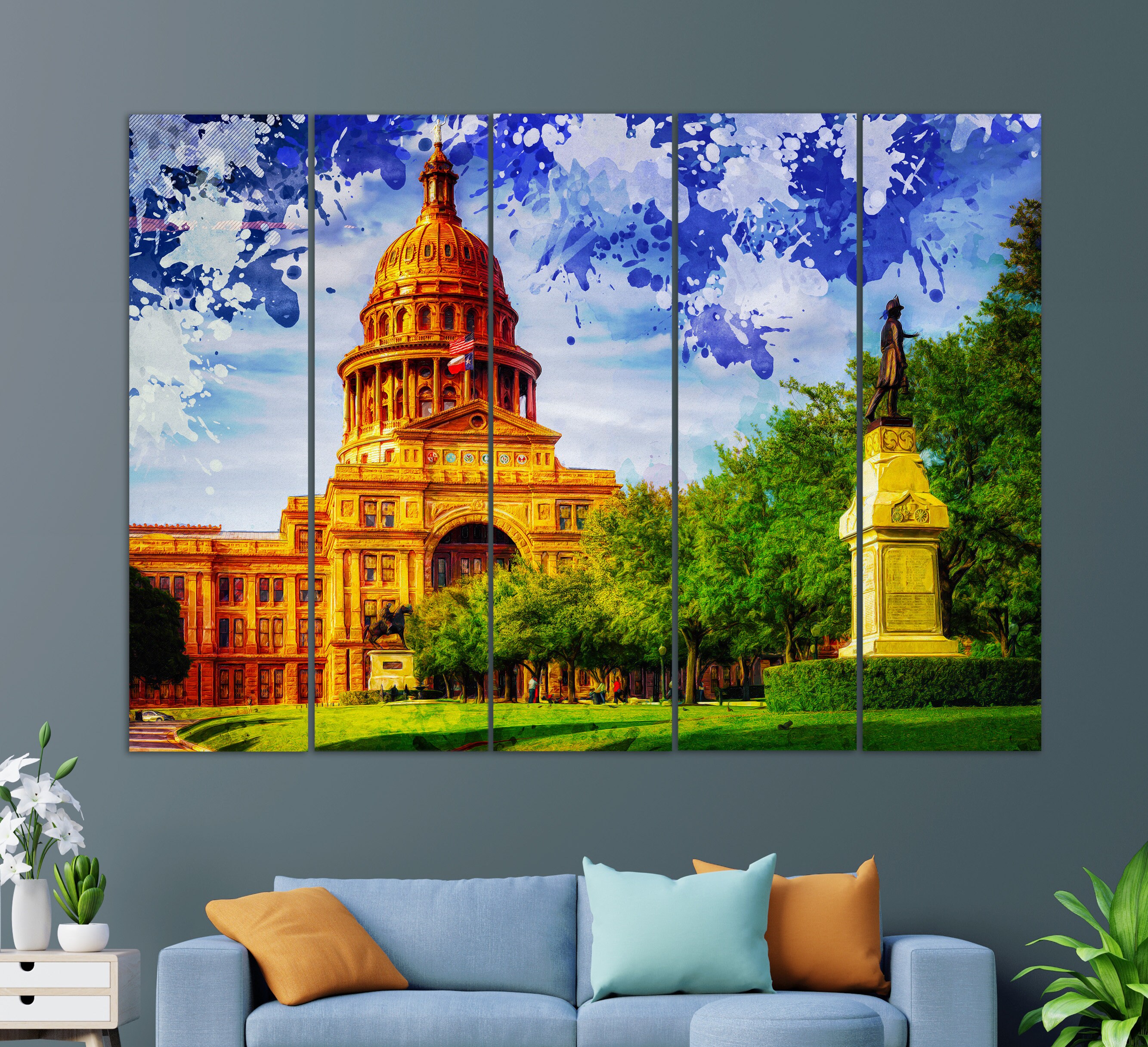 Texas Capitol Canvas Print Austin Canvas Art Austin Etsy UK