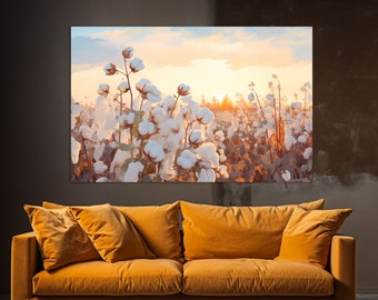 Cotton Fields High Quality Canvas Cotton Field Canvas Wall Art