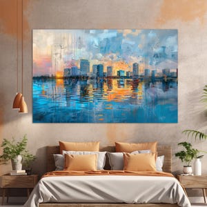 Jacksonville Canvas Print, Abstract Jacksonville Painting, Jacksonville Wall Art, Florida Wall Art