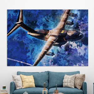 Airbus A400M Atlas Canvas Print, Military Transport Wall Art, Aircrafts Wall Art, Pilot Gift