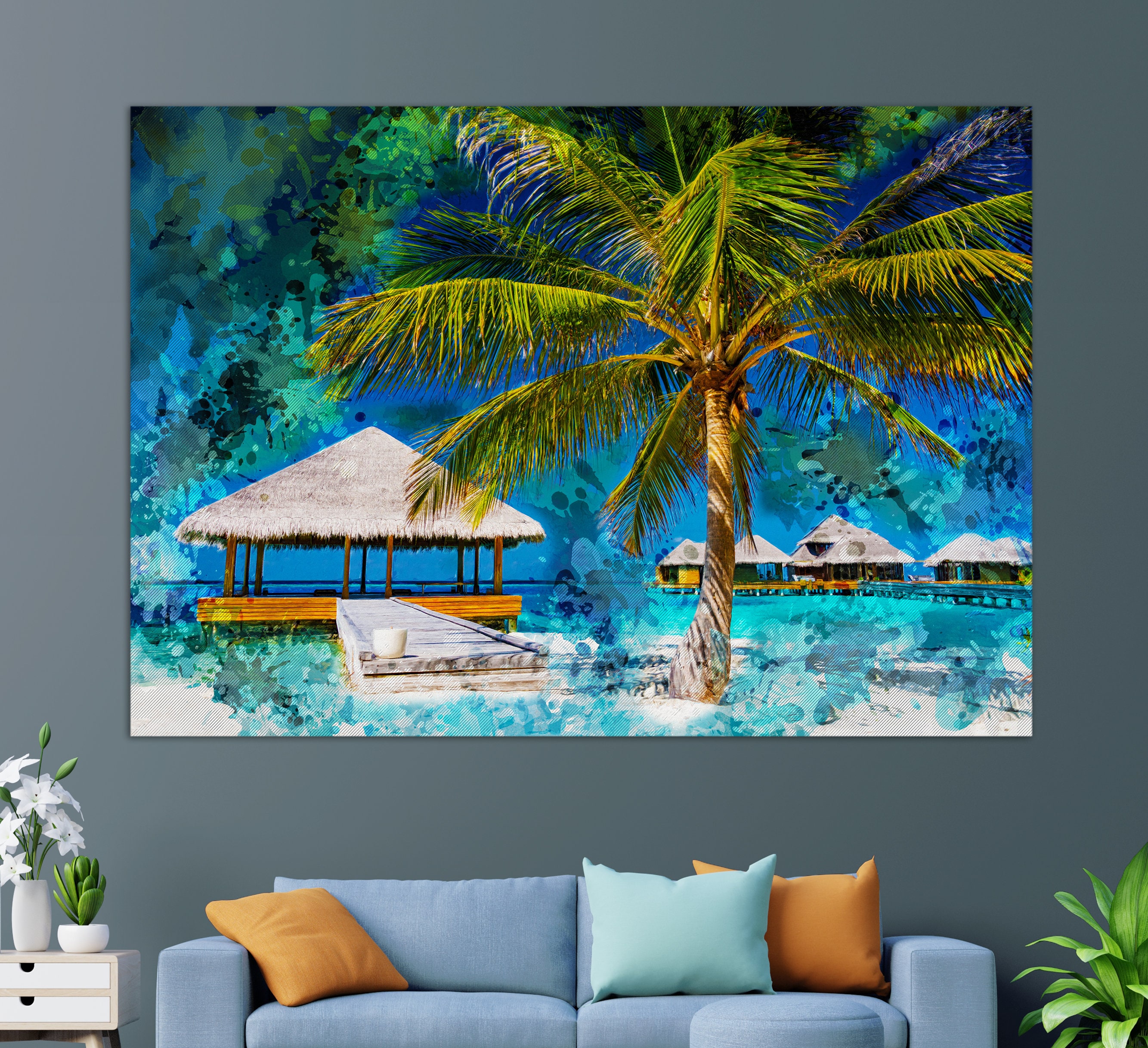 Maldives Canvas Print Beach Canvas Art Maldives Wall Art - Etsy UK