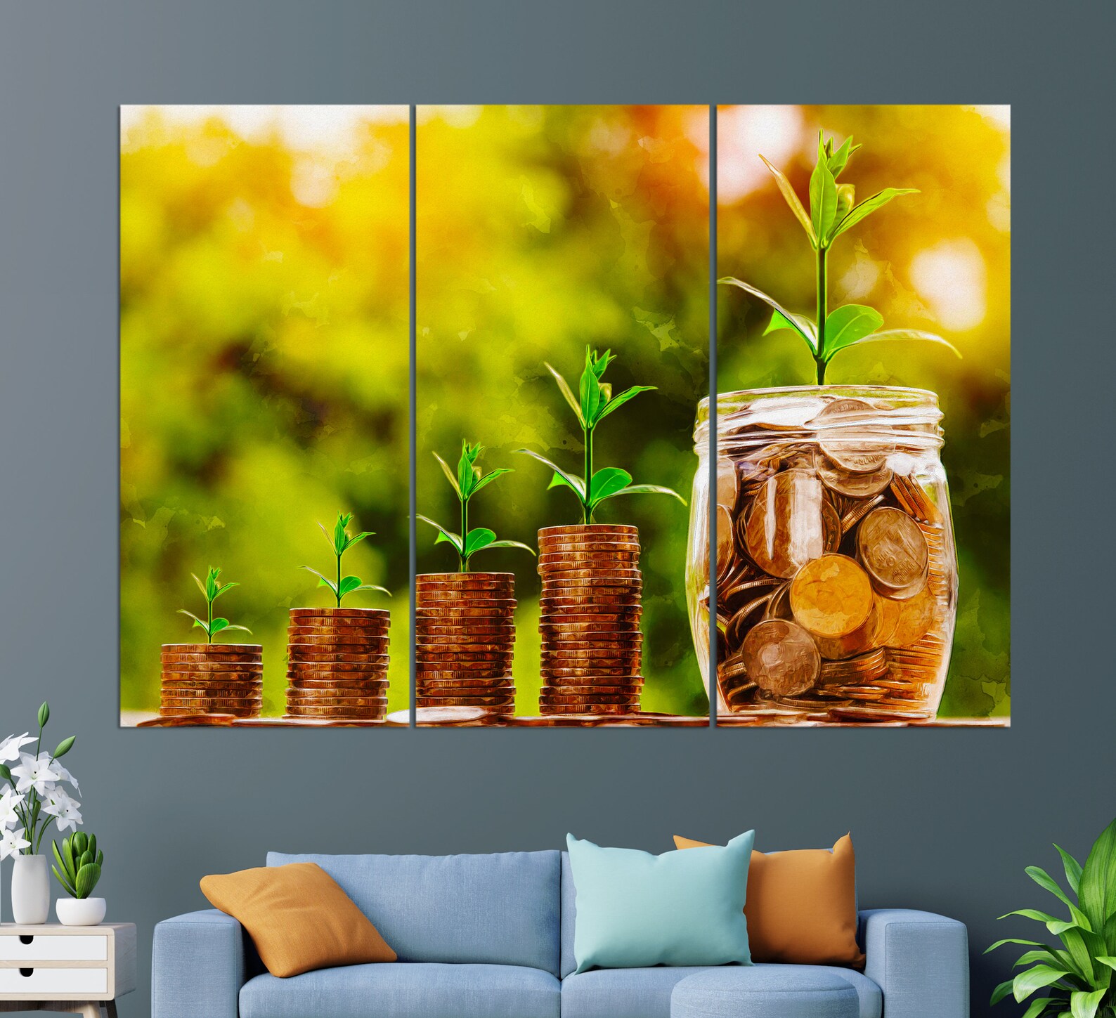 Money Wall Art Money Canvas Print Abstract Money Painting Etsy UK