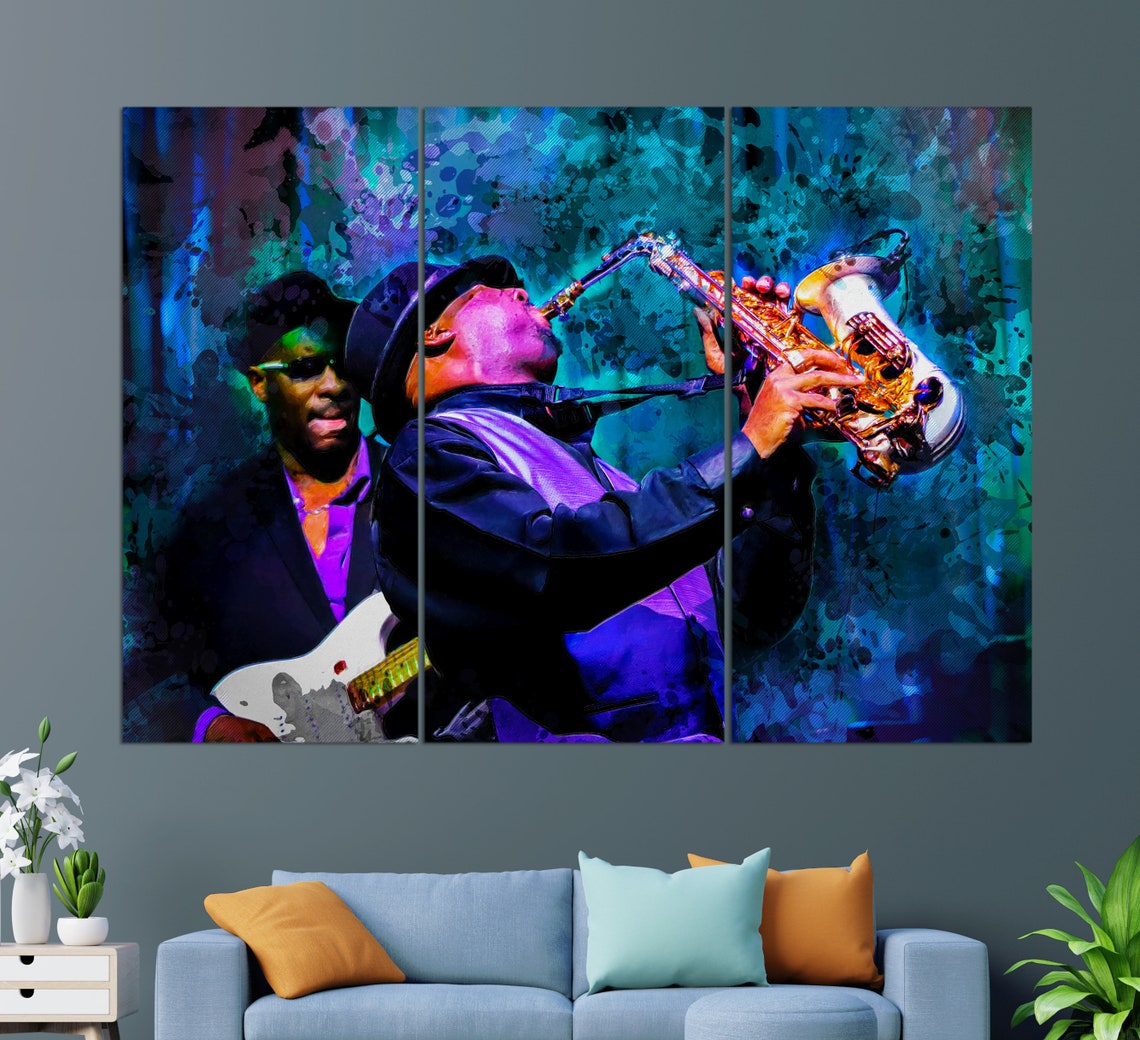Abstract Jazz Wall Art Jazz Band Canvas Print Jazz Band Etsy